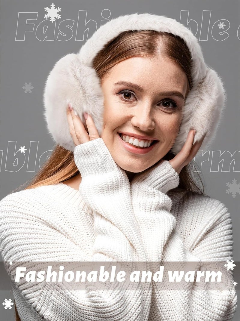 Fourluoo 4 Pcs Warm Ear Muffs Winter Earmuffs Cute Ear Covers for Kids teenager Outdoor Activities Warmth - Image 2